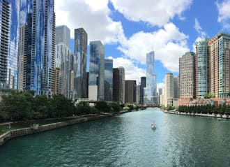 Chicago skyline & river